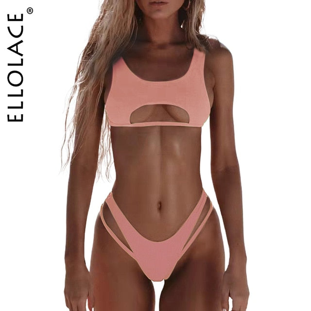 High Cut Hollow-Out Swimsuit