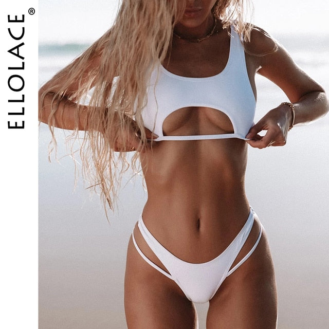 High Cut Hollow-Out Swimsuit