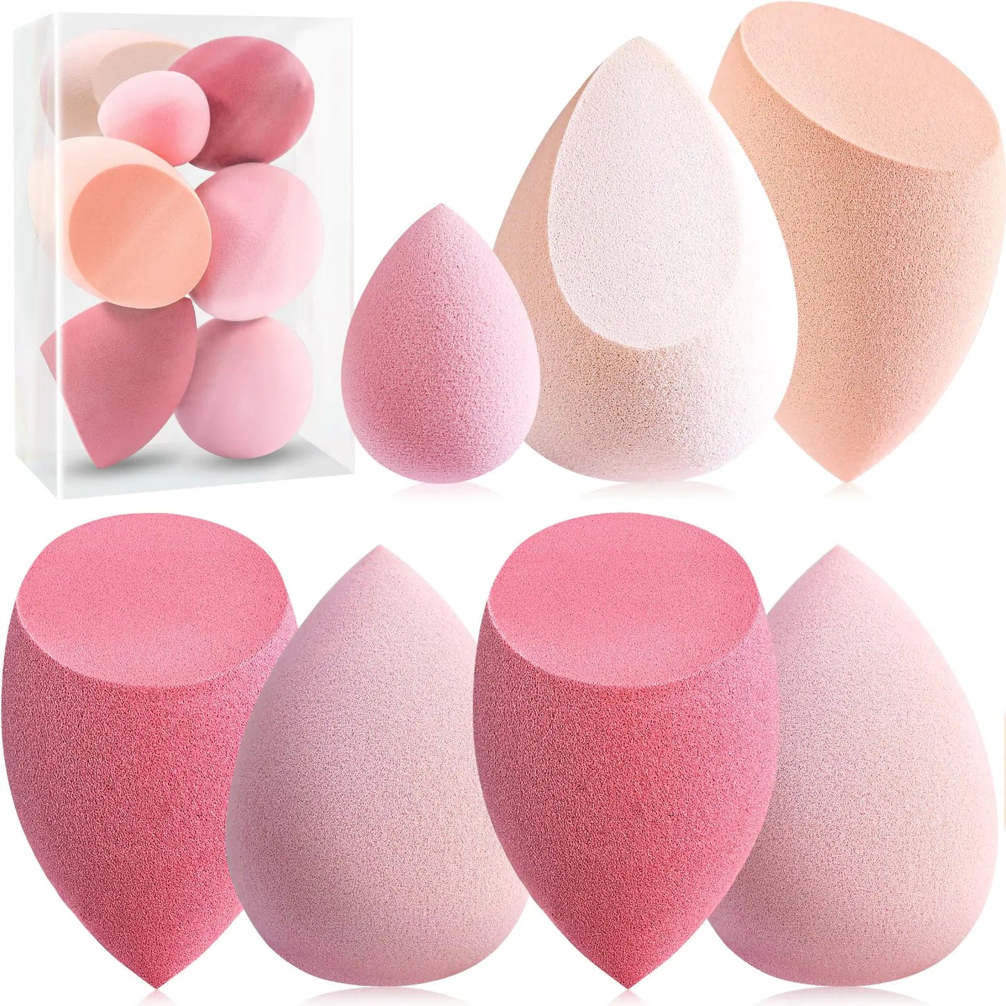 Pink 7-Piece Blender Sponge Set