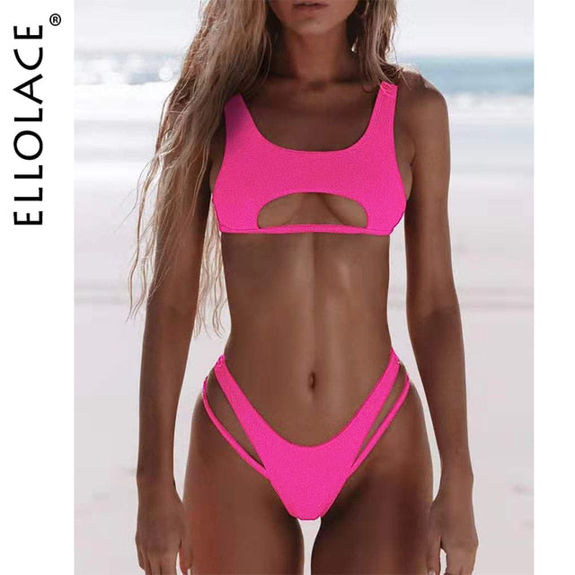 High Cut Hollow-Out Swimsuit