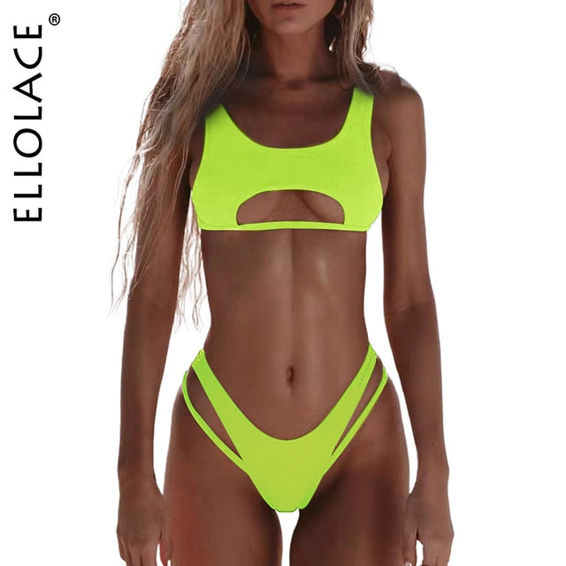 High Cut Hollow-Out Swimsuit